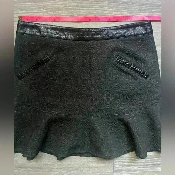 La Petite Française Black Sparkle Tulip Hem Patent Leather Accents Mini 38EU/6US - Picture 8 of 8